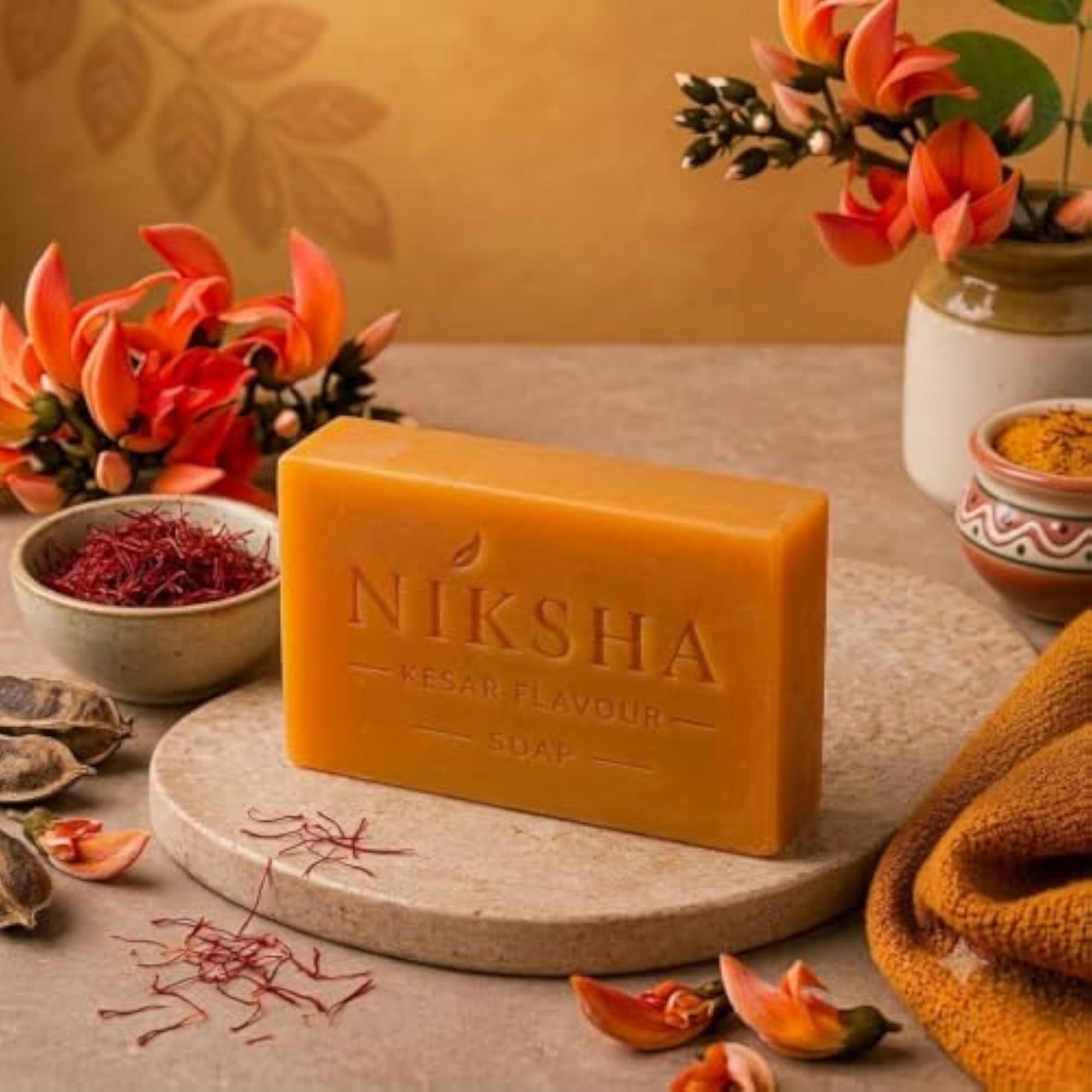 NIKSHA Kesar Herbal Bath Soap for Daily Skin Care